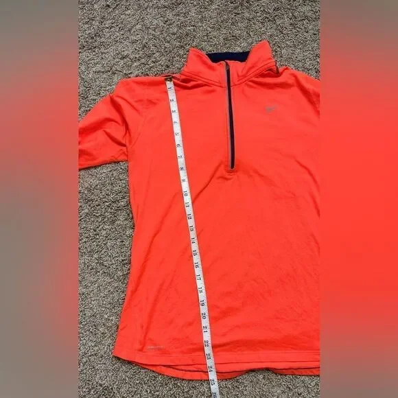 Nike Orange & Blue 3/4 Fleece Pullover Sweatshirt - Picture 4 of 6